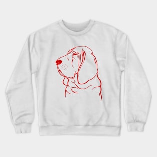 Bloodhound (Light Blue and Red) Crewneck Sweatshirt